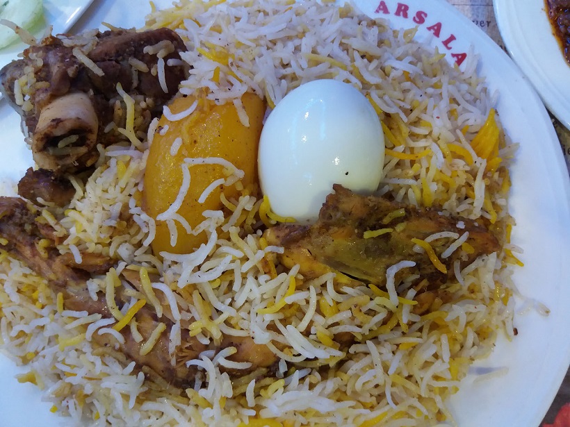 The aloo (potato) special biryani