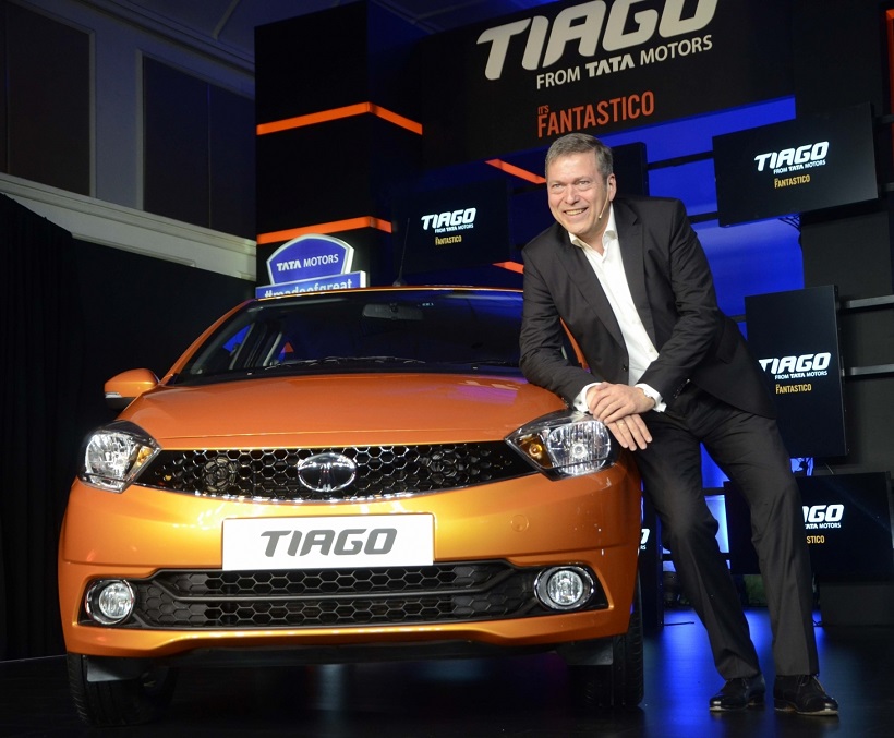 Mumbai: Tata Motors CEO and managing director Guenter Butschek during the launch of the new compact hatchback Tiago in Mumbai on April 6, 2016. (Photo: IANS)