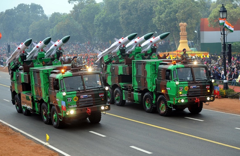 India displays military might