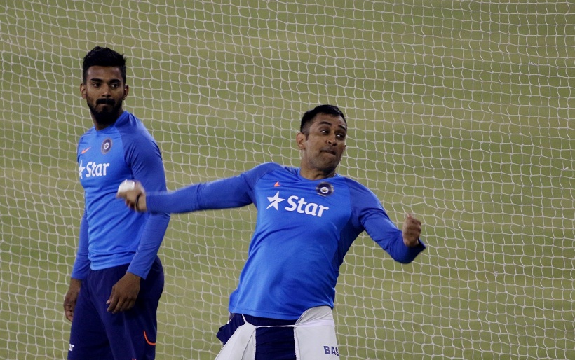 Cuttack: MS Dhoni of India during a practice session ahead of the second ODI match against England at Barabati Stadium in Cuttack 