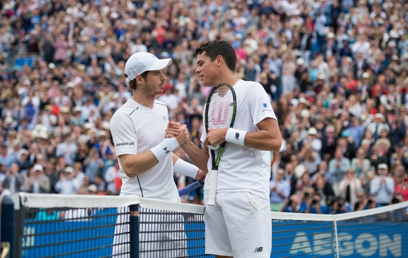 Andy Murray and Milos Raonic